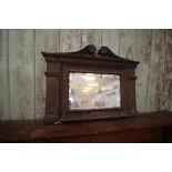 Small Victorian Cast Iron Over mantle Mirror