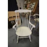 White Painted Rocking Chair