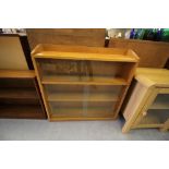 Glazed oak bookshelves