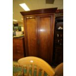 2 Door Mahogany Edwardian Wardrobe