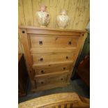 Mexican Pine Tall Chest of Drawers