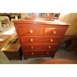 Victorian pine 2/3 chest of drawers