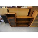 Oak shelves with part glazed cupboard