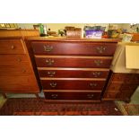 Five drawer chest of drawers