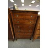 Oak Tall 6 Drawer Chest of Drawers