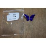 V Banner Denmark, 925S enamelled butterfly brooch