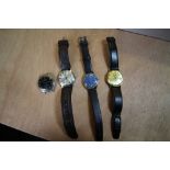 Favre Leuba of Geneva "Sea King" wristwatch plus 3 others