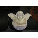 Belleek porcelain cherub wall pocket