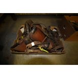 Quantity of horse tack inc saddle, bridle, girths, belly band, 2 stirrups and leathers,