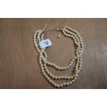 Three-strand choker necklace