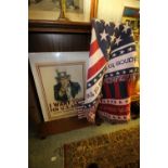 4 American related items inc War Recruitment poster and American travel collage