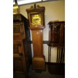 19th century Oak Brass Faced Long Case Clock- Bayley Uttoxeter- 30hour