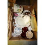 Box of misc inc tea wares