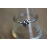 9ct white gold 0.10 diamond solitaire