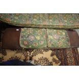 Ercol elm drop leaf coffee table/seat with cushions