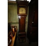 18th Century oak 30hr longcase clock with GR stamped lead pendulum bob (A/F)