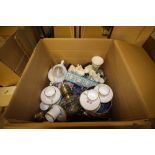 Royal Worcester coffee cans and saucers and selection of mixed china