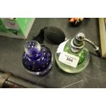 2 paperweight perfume/scent bottles