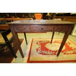 19th century carved oak table