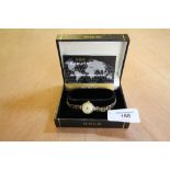 Ladies 9ct gold Accurist watch and 9ct gold bracelet