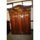 Victorian figured mahogany wardrobe