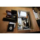 Box of various wristwatches inc Rotary