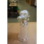 William Comyns silver topped decanter (slight damage to neck)