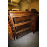 3 high oak bookcases