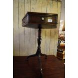 Swivel top occasional table with drawers
