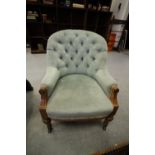 Victorian walnut ladies chair