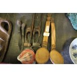 2 Carved Wooden Spoons & Giraffe& Leather Coasters - North African