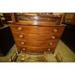 Georgian mahogany bowfront chest of drawers