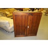 Pitch Pine Glazed Kitchen Cupboard