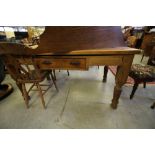 Pine kitchen table with drawer