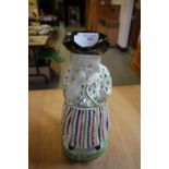 19th Century Staffordshire female snuff taker jug