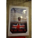 'The Navy Thanks You' Reproduction Poster - Pat Keeley