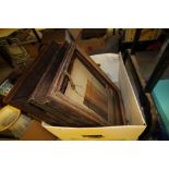 Selection of old pine & other picture frames