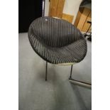 1960s 'Sputnik' type woven fibre chair (A/F)