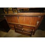 19th Century pitch pine plate rack (A/F)