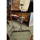 Wrought iron pricket candlestick and tealight holder, dry mounted
