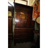 19th century mahogany press cupboard (af)