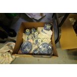 Box of Spode Italian tea wares