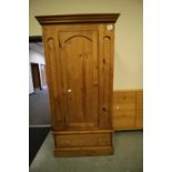 Pine single door wardrobe