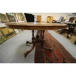 Burr Walnut Breakfast/Loo Table, Tilt Top