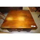 Solid low two drawer coffee table