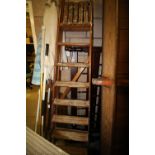 Tall wooden step ladder