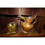 Arts & Crafts Planter & Copper Jug