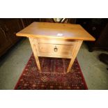 Pine side table with drawers