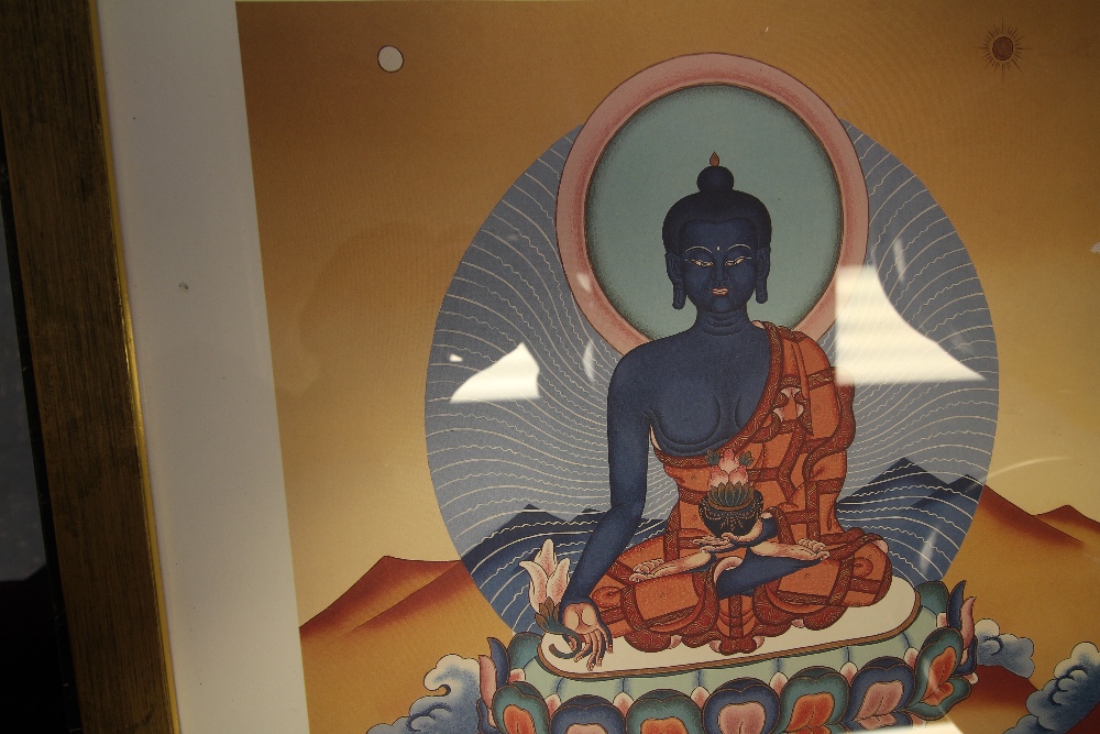 Hand painted Buddhist Artwork - Medicine Buddha - Image 3 of 3