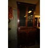 Victorian glazed rosewood bookcase